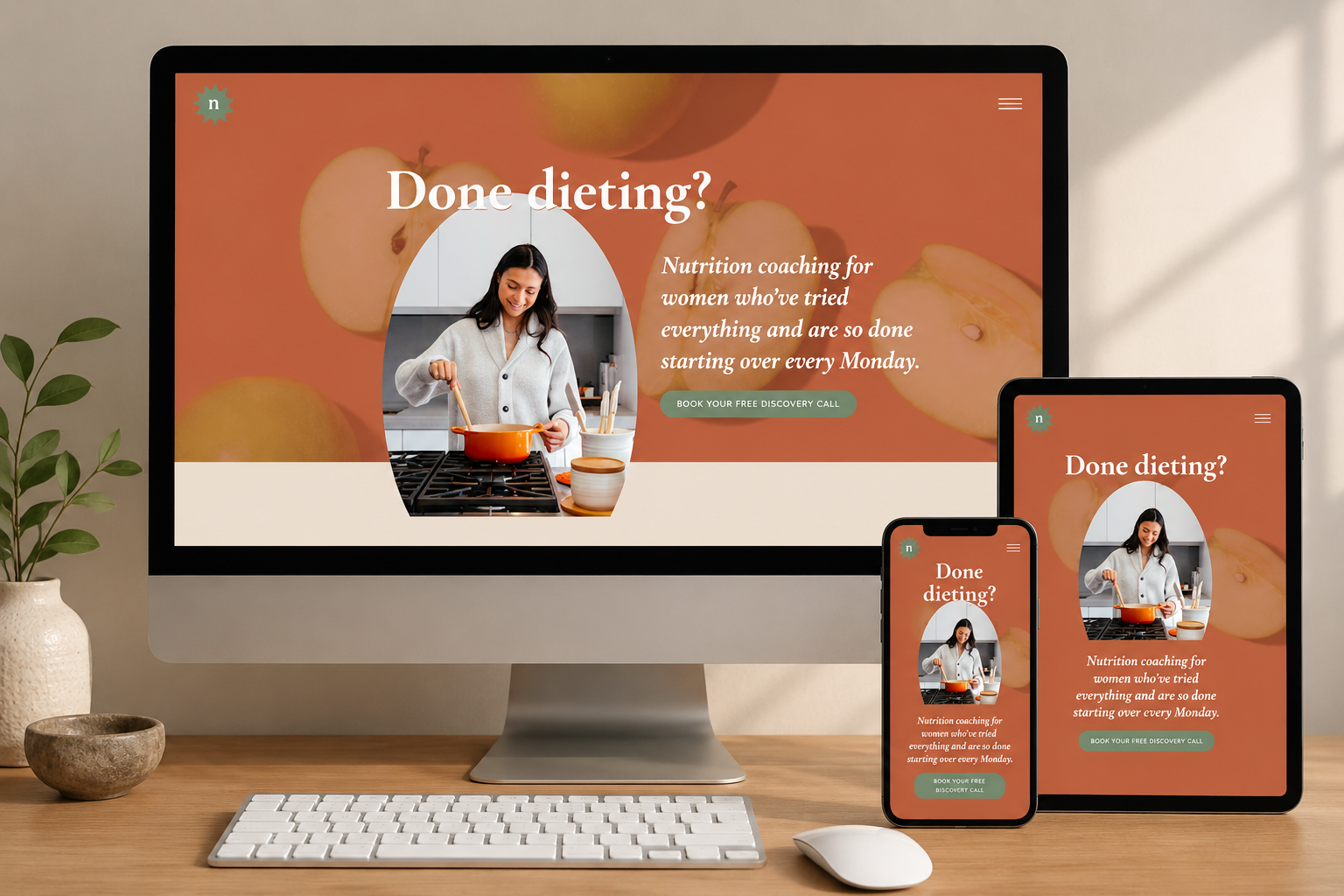 Nutrition Coach website design